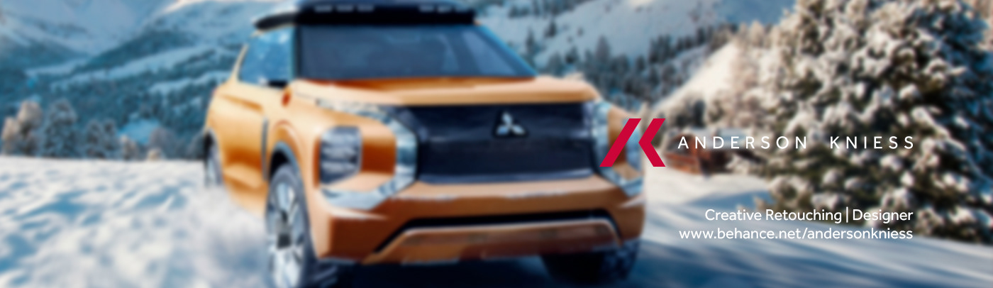 Mitsubishi automotive   car Advertising  Digital Art  Matte Painting retouch ads Post Production