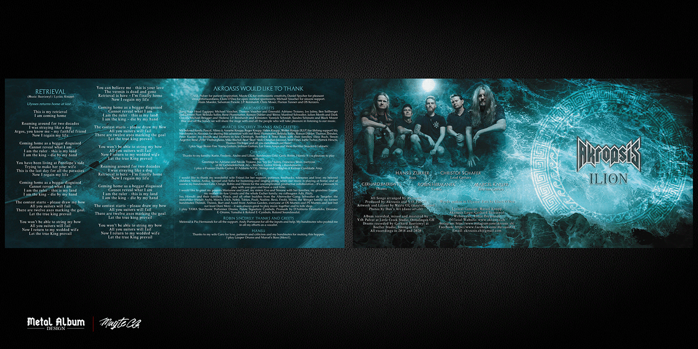 Album art artwork cd cover design digipak greek metal oddysey