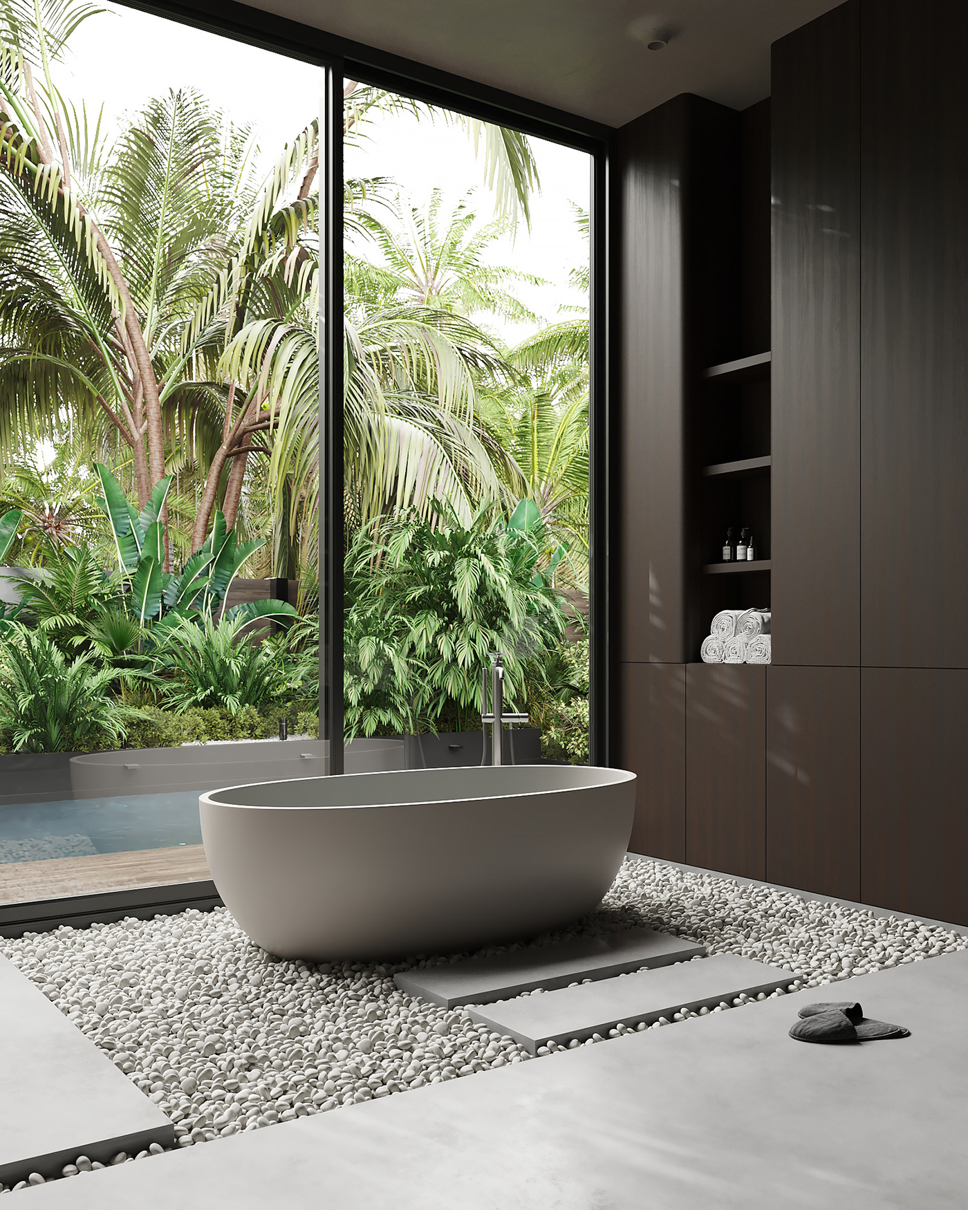 3ds max archviz bathroom bathroom design bathroomdesign CGI corona interior design  interiors Tropical