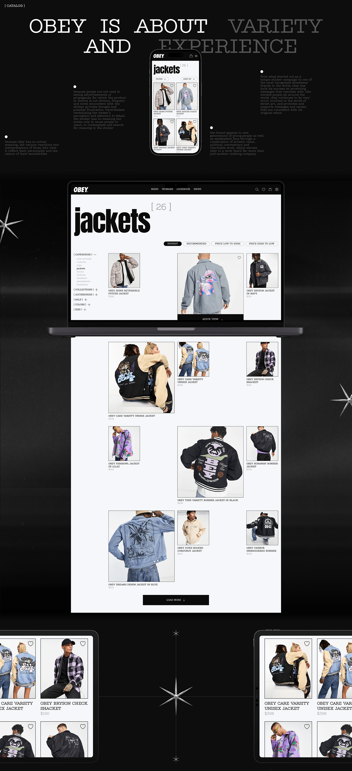 Web Design  UI/UX user interface redesign e-commerce Website online store poster Clothing Fashion 