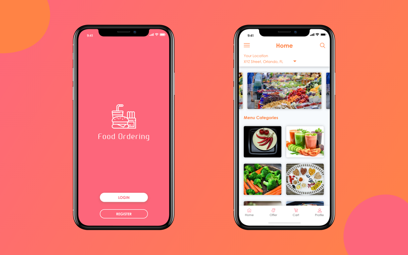 Mobile app food ordering Food ordering app branding  app design app ui design codiant on demand app mobile design on demand delivery app