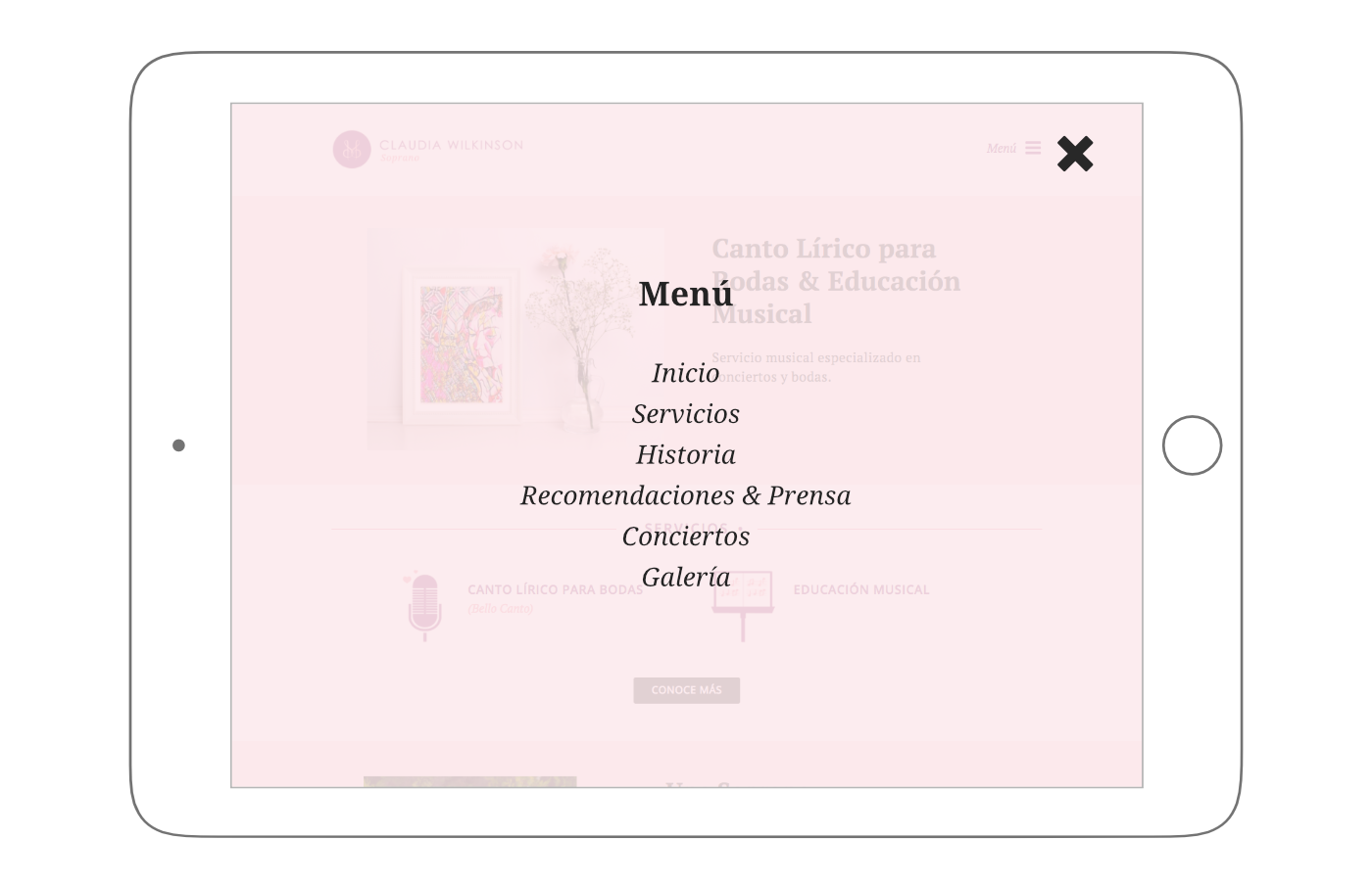 Diseño web Identidad de marca soprano arte Responsive chile