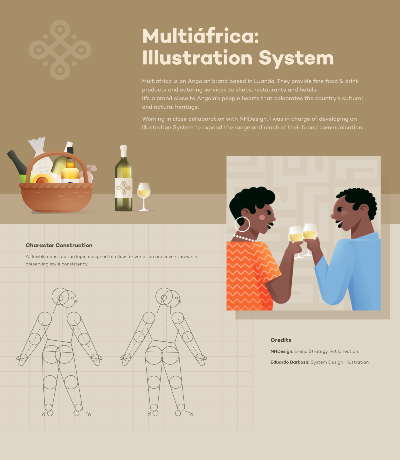 brand illustration characters illustration library Illustration system africa drinks Food  gourmet