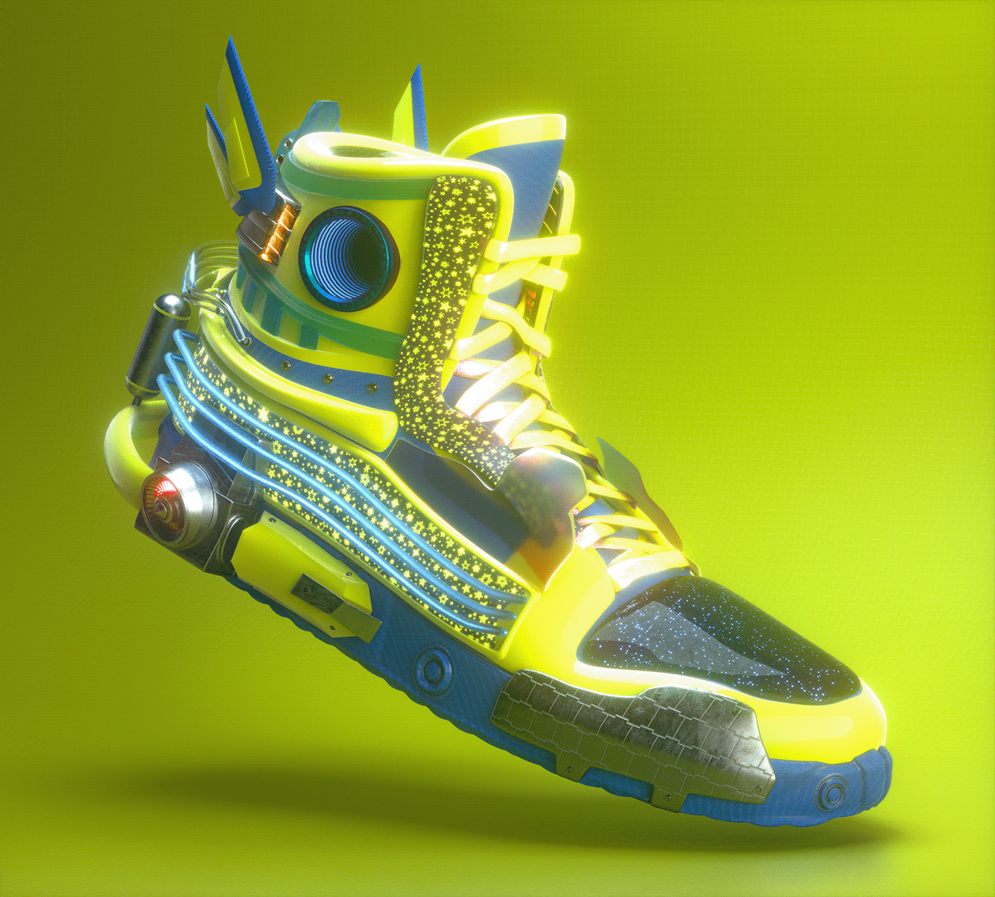 3D cinema 4d colors nft octane Render shoe Shoe Virtual shoes sneakers