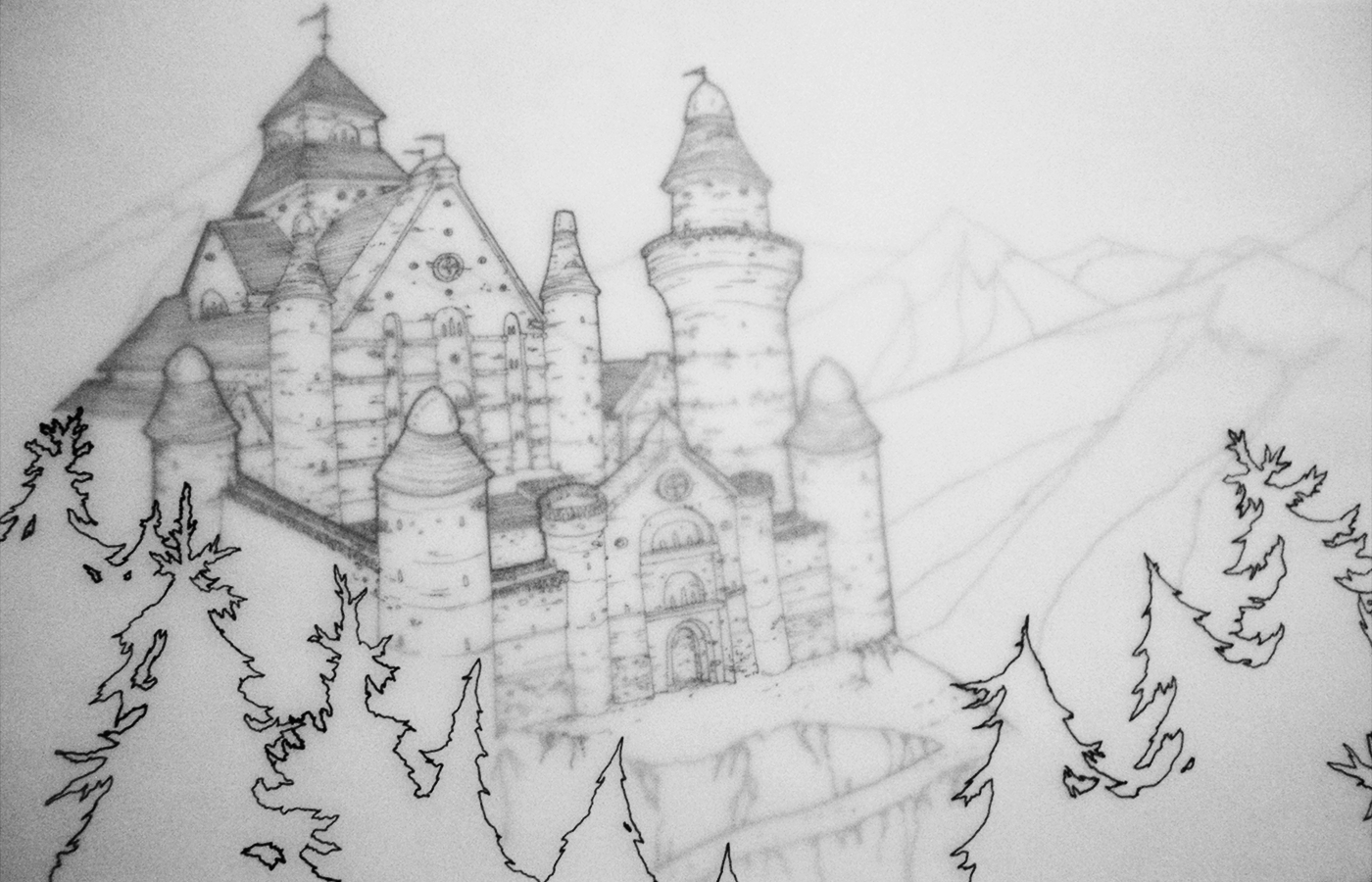 Grimm Brothers grimm fairy tale castles Student work