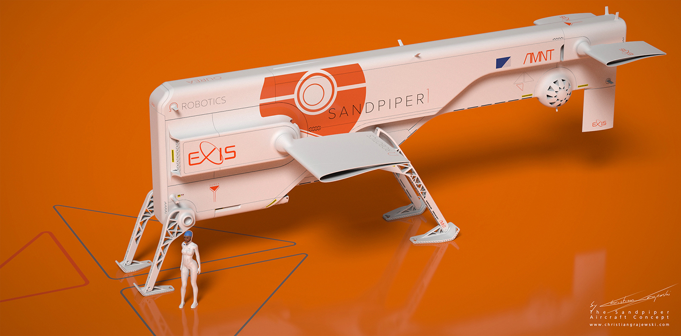Aircraft fusion drone ai spaceship mecha transportation concept design sci-fi Alias
