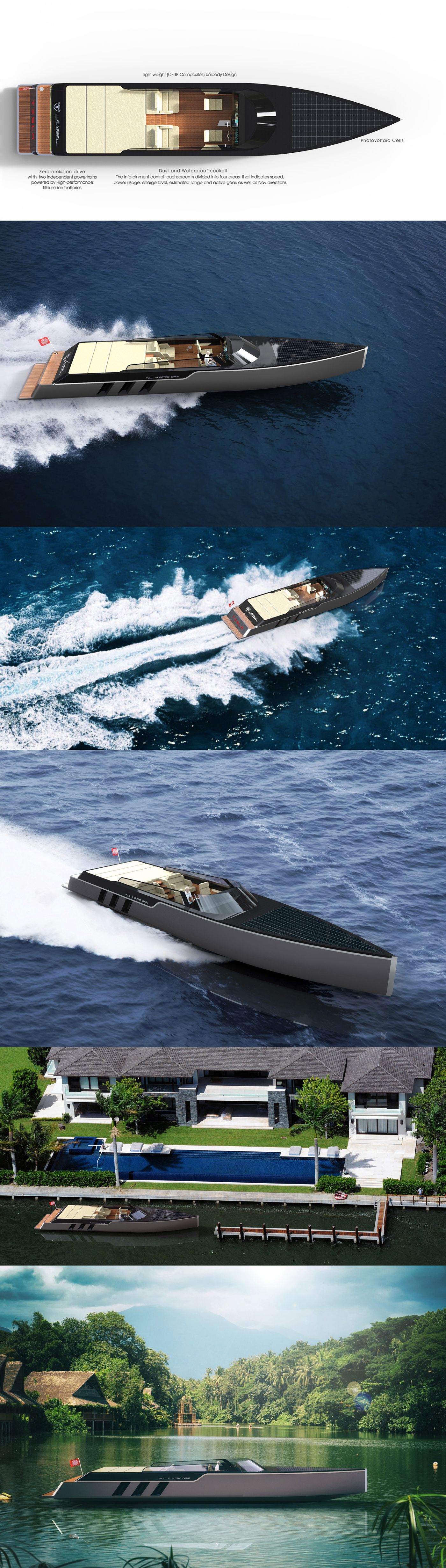 E-Vision GT boat emission-free concept tesla motors electric Belkharmoudi Aziz