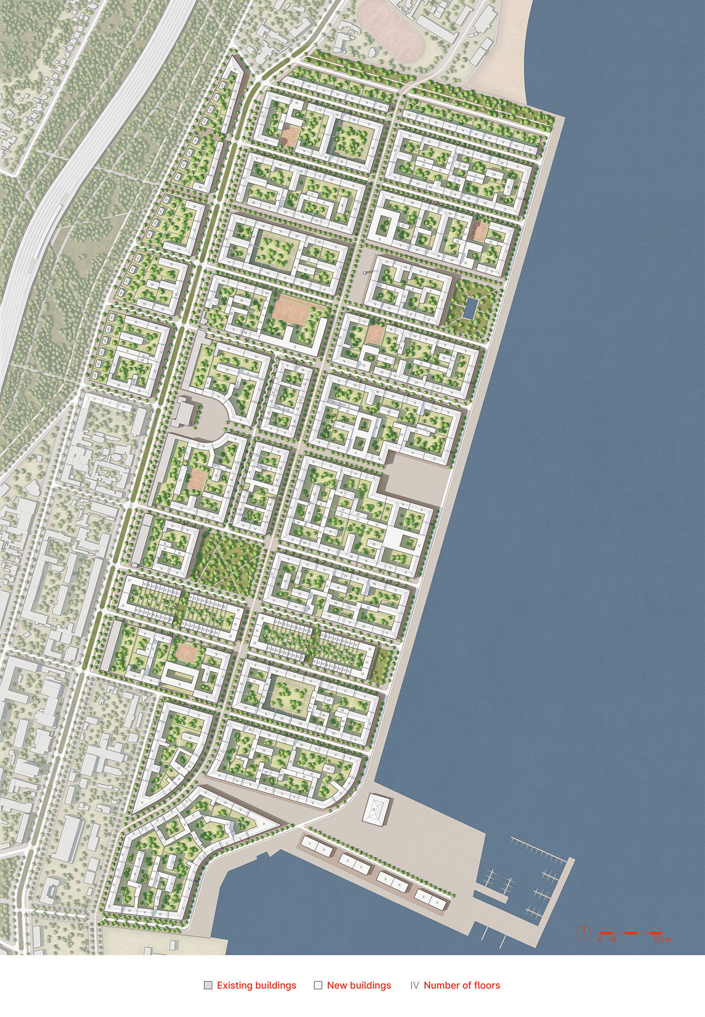 city city planning Digital Collage ILLUSTRATION  Masterplan Odessa STRIPE ARCHITECTS Urban Design urban planning urbanism  