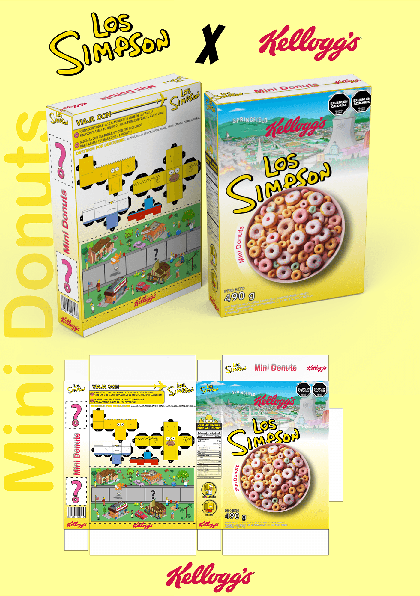 Cereal cereal box Packaging packaging design Donuts Digital Art  adobe illustrator keyshot product design  ia