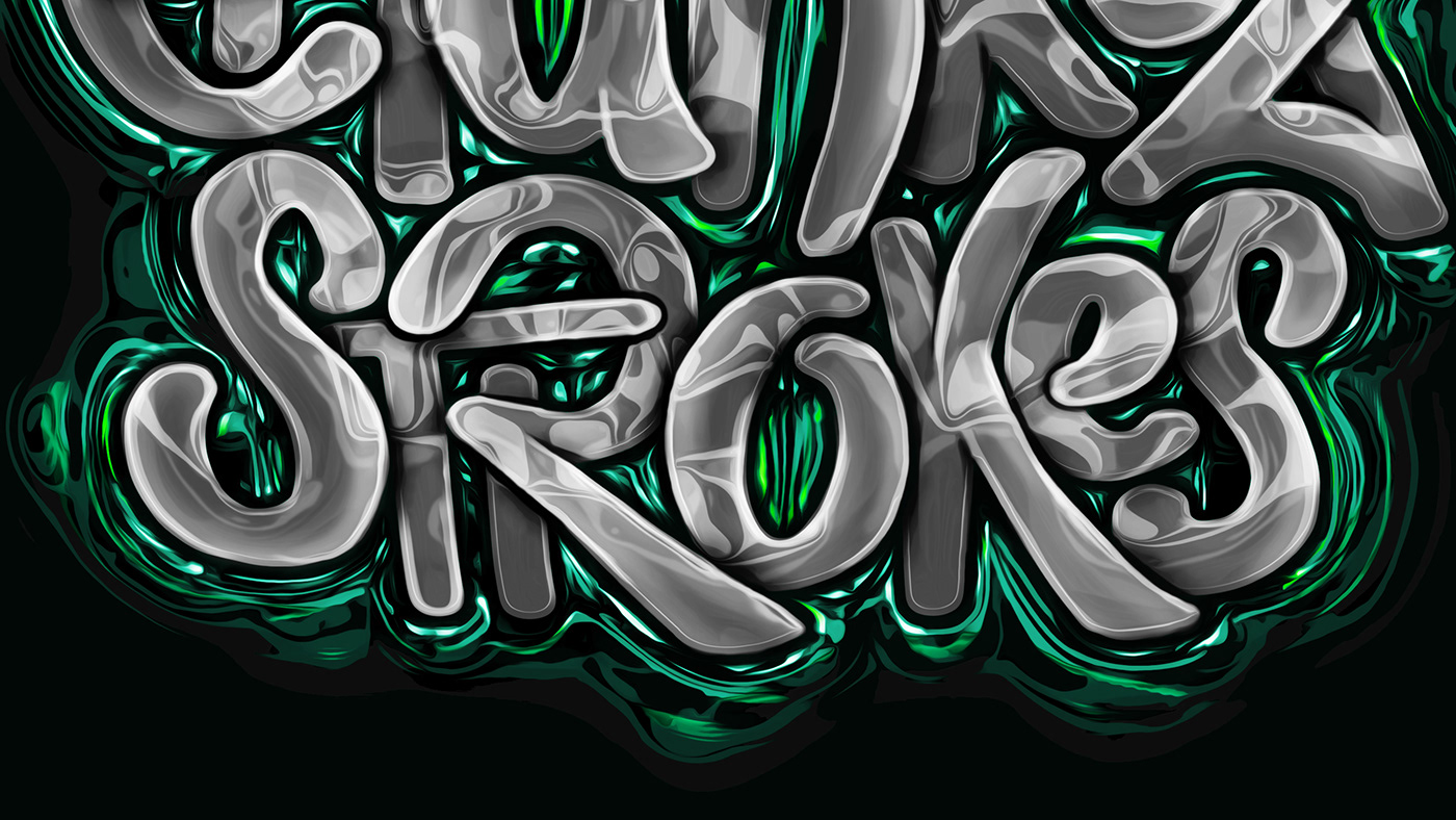 abstract Calligraphy   flow fluid Graffiti lettering neon sticky Typgraphy word