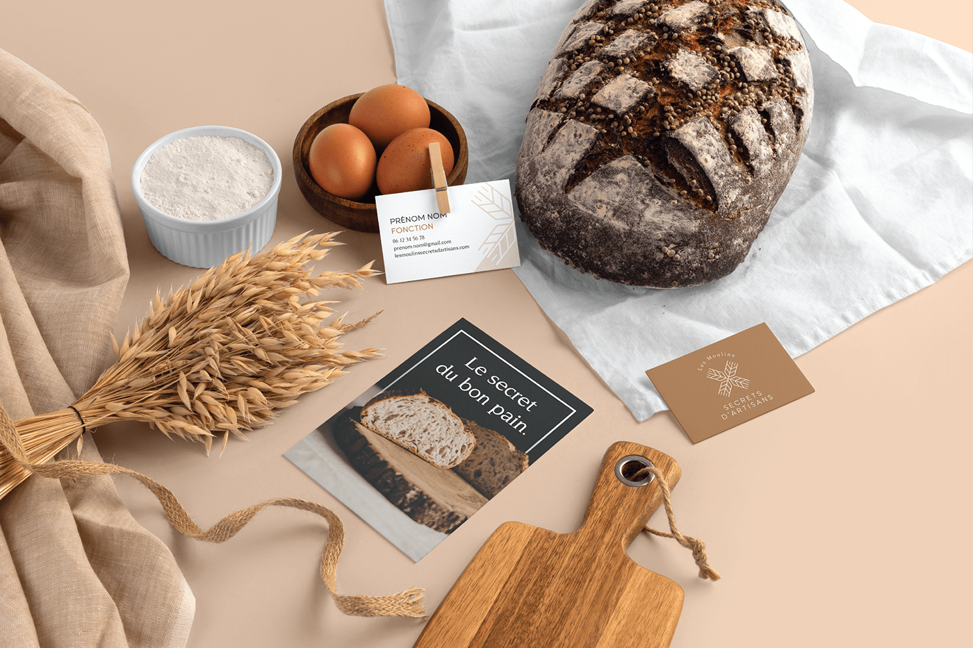 artisanal bakery boulangerie branding  bread farine identity mill rebranding wheat