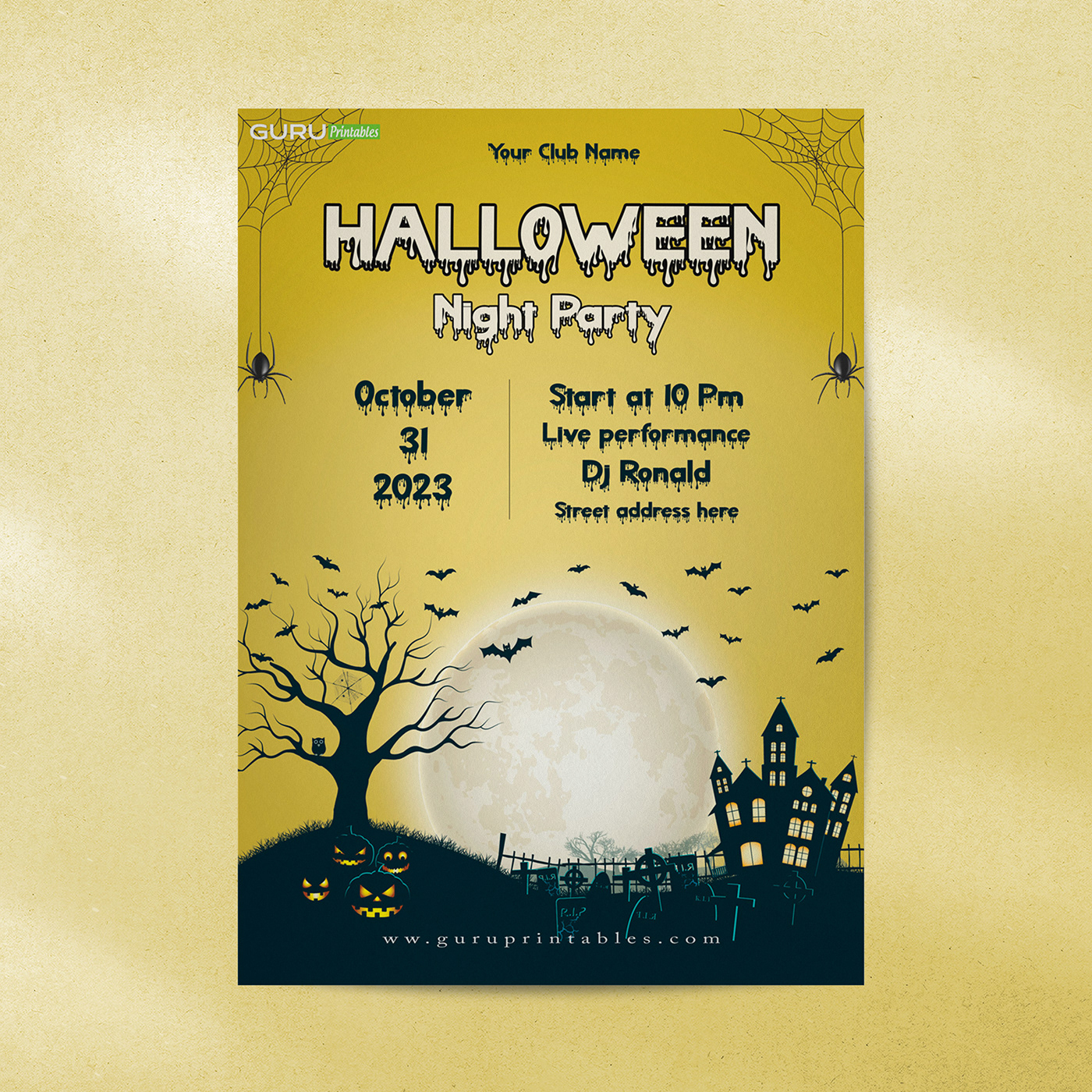 party flyer Adobe Photoshop CC FREE flyer event flyer design flyer templates halloween flyer scary flyer