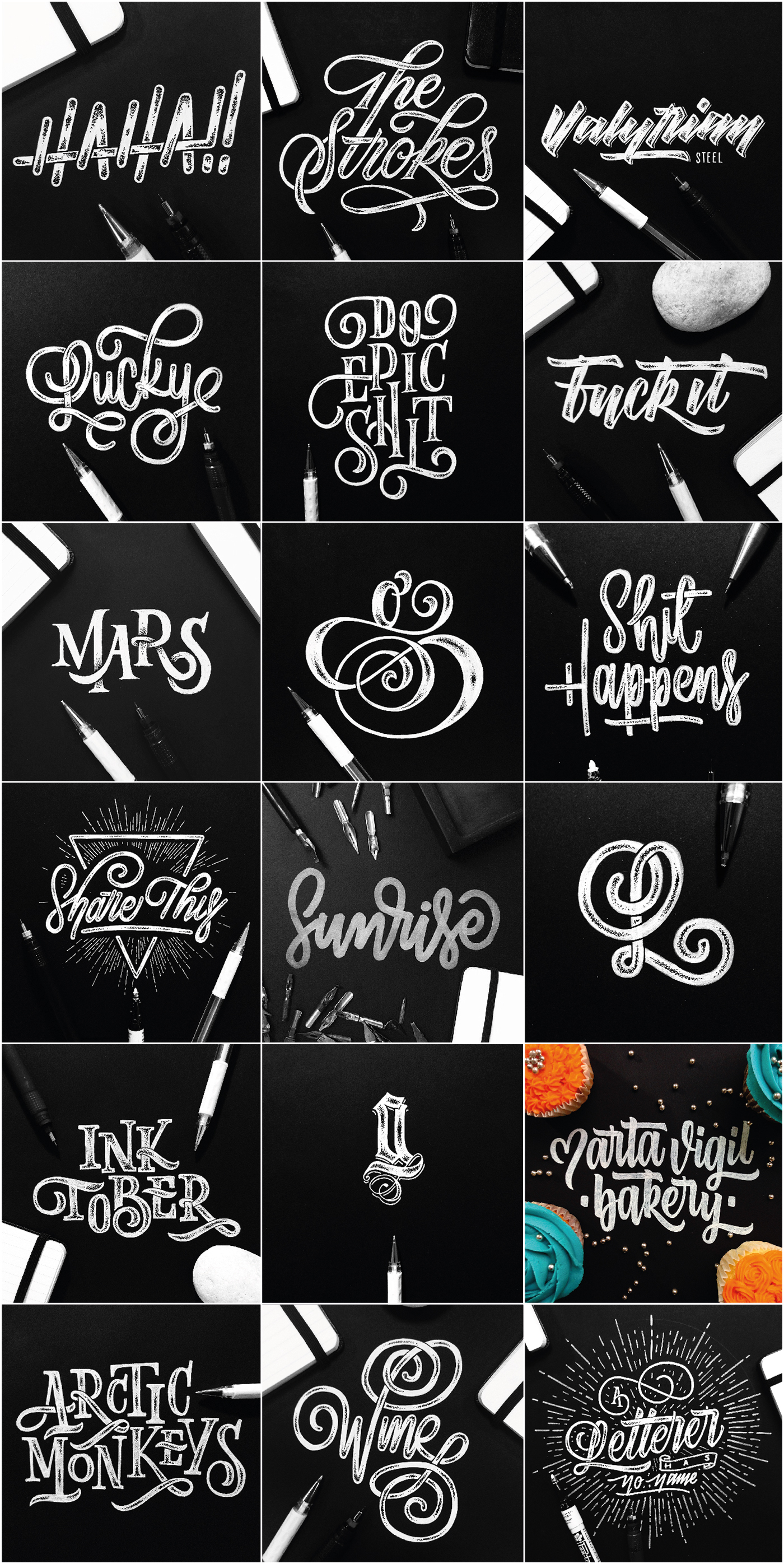 lettering handmade type mexico letters instagram collage