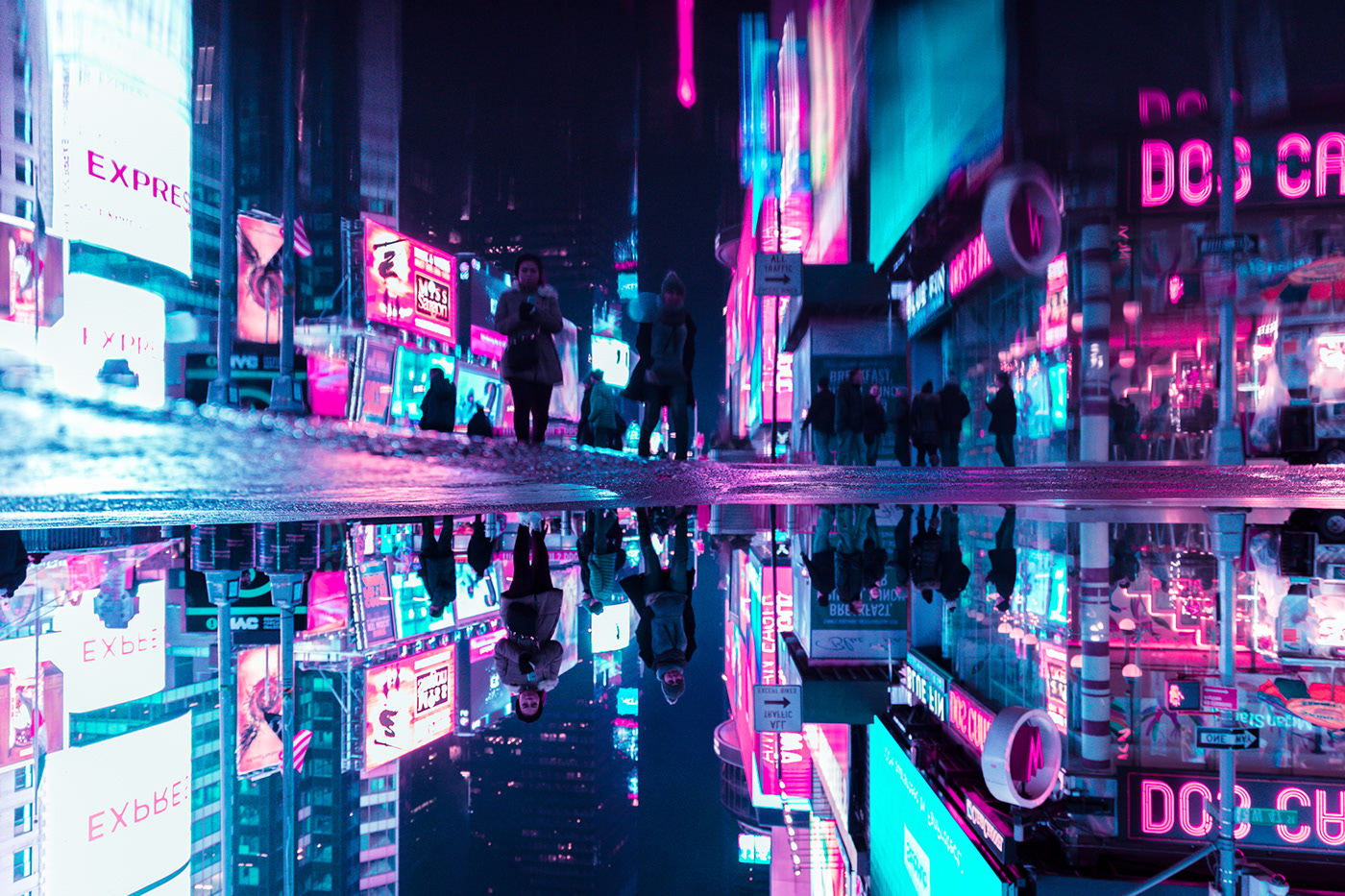 StrangerThings upsidedown glow reflection puddle newyork hongkong chicago Busan TVseries