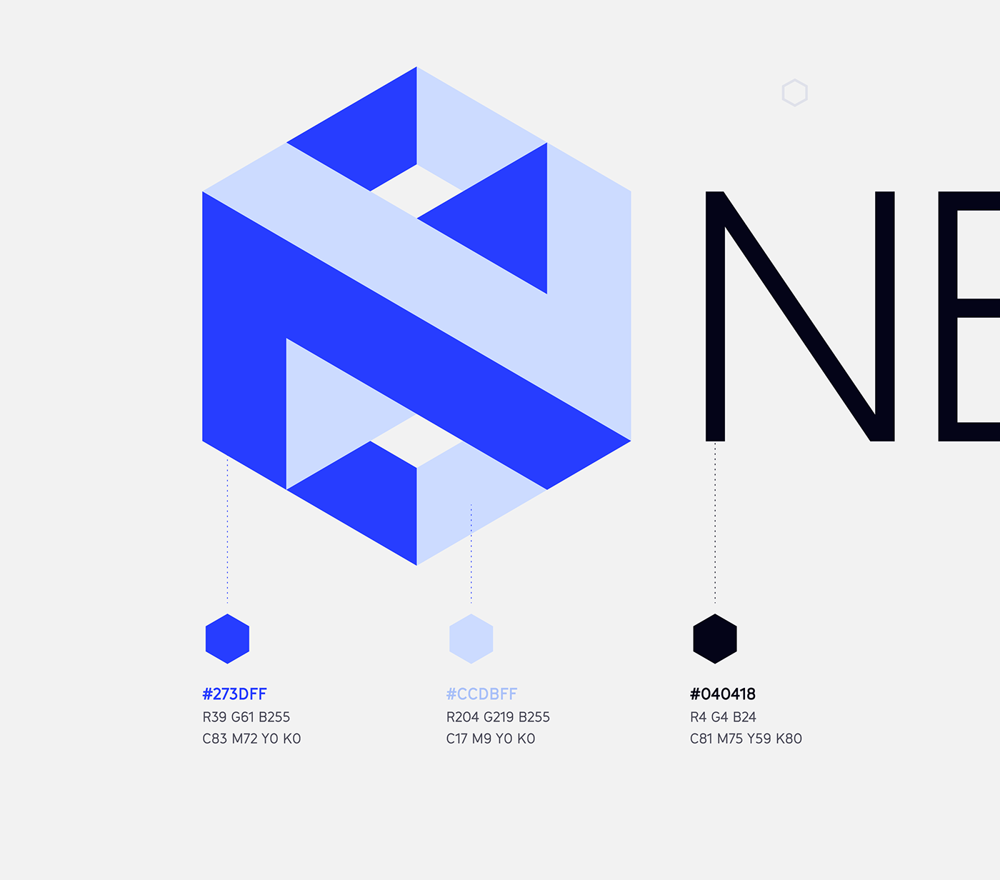 Application of primary color palettes on NEXTPART’s logo.