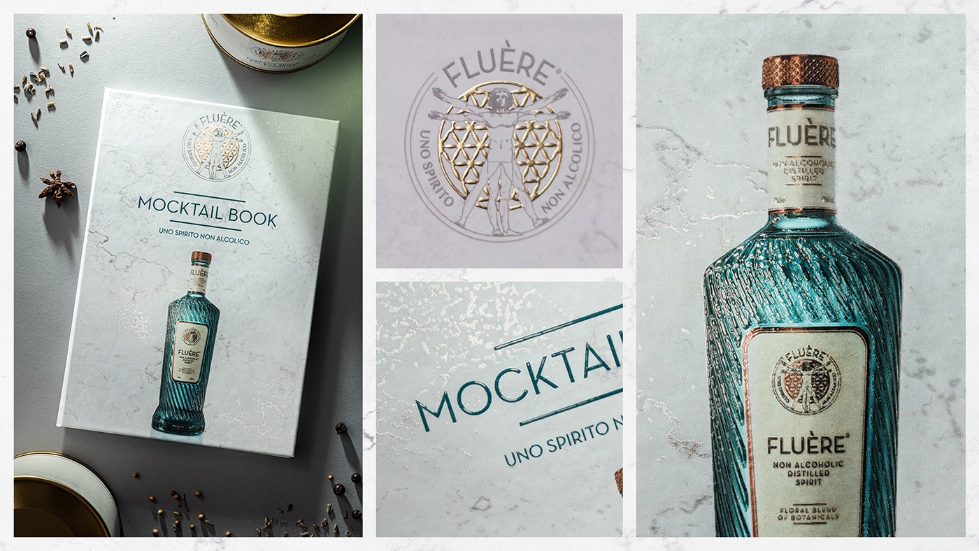 fluere mocktail   cocktail Layout editorial book cover beverage gin drink