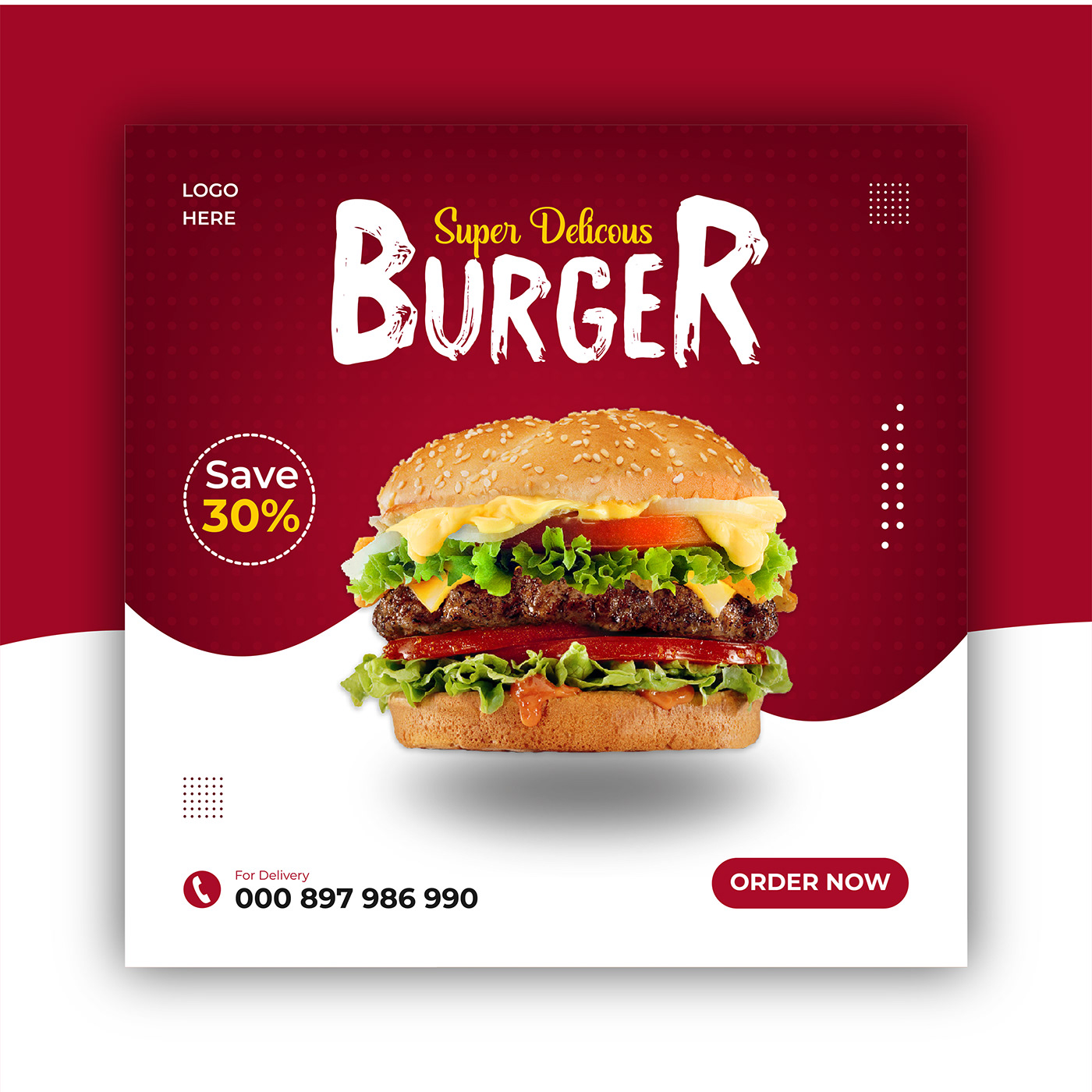 burger delicious design faceboook google gooogle graphic post SEO yammy