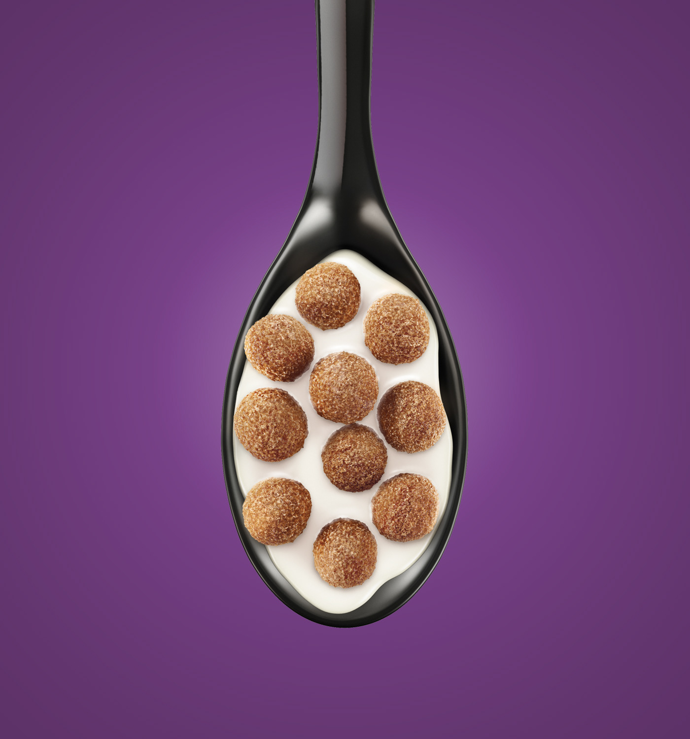 3d spoon of cereals for packaging