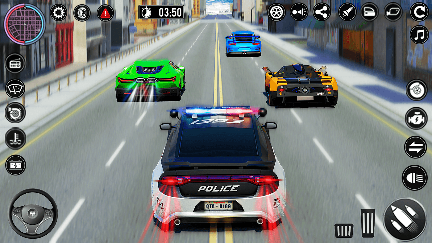 Renders rendering 3D Police car Games car game car render blender3d CGI police game render
