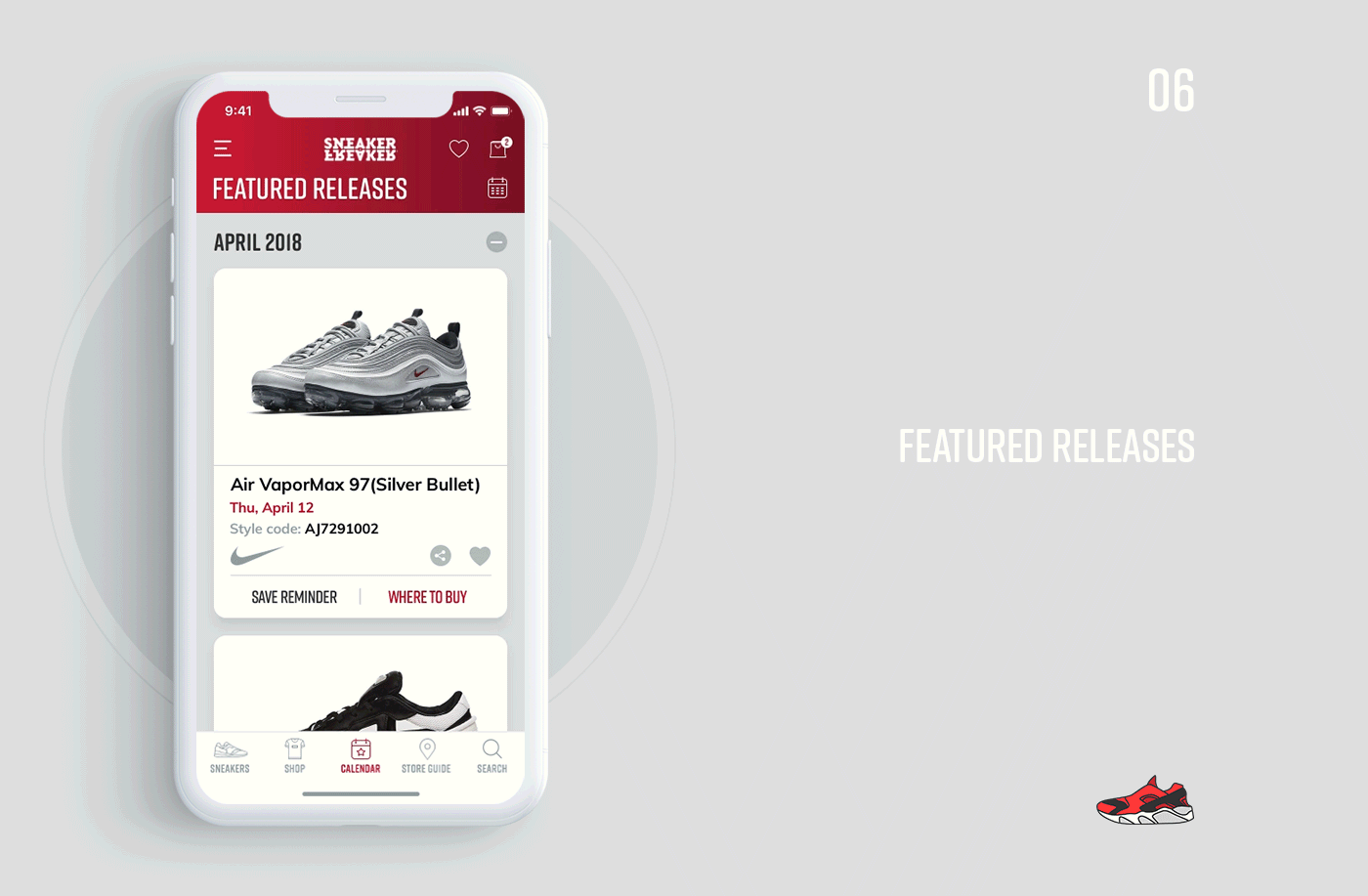 sneakers Magazine app shop mobile Sneakers app iphoneX app Animation UI iphone x ui Sneaker Freaker Nike mobile design app