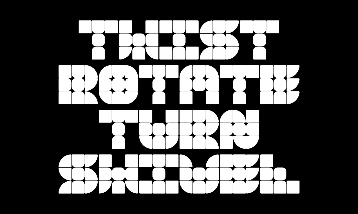 font graphic design  minimal monospaced rubiks cube type Typeface typography  