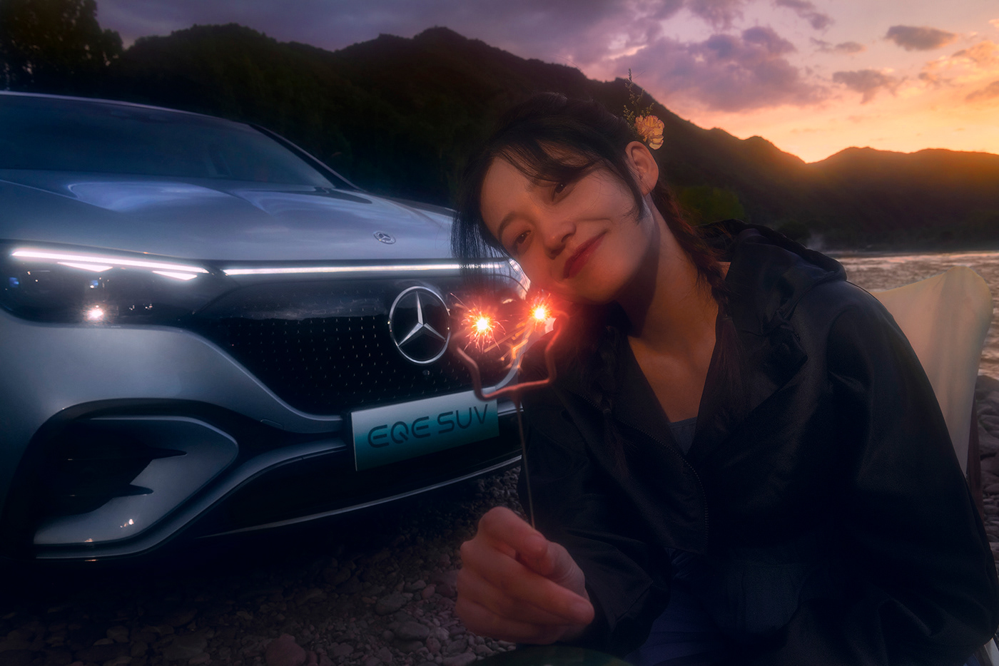 mercedes-benz Benz eqe suv eqe car lifestyle Car Photographer beauty retouch car retouching