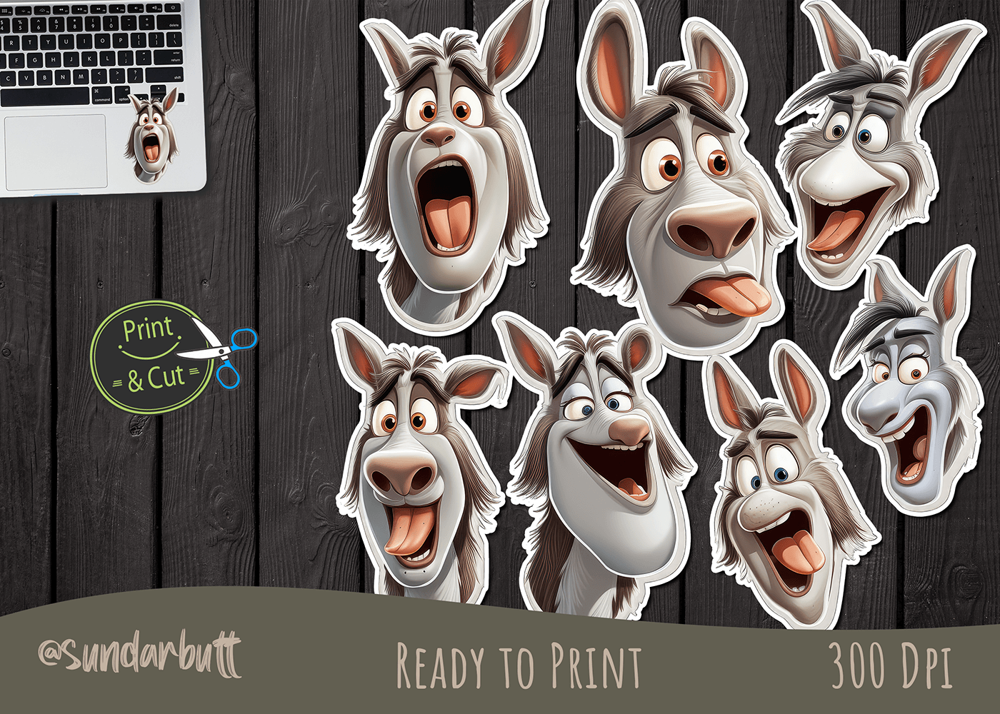 stickers ILLUSTRATION  artwork digital illustration арт donkey animals
