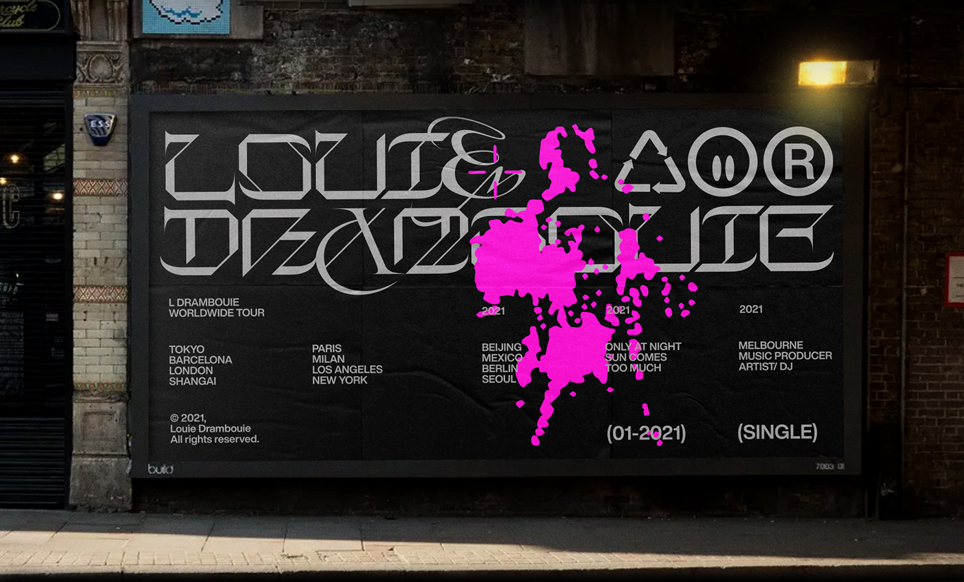 Brutalism dj Mockup modern music producer type typography   futuristic Logotype