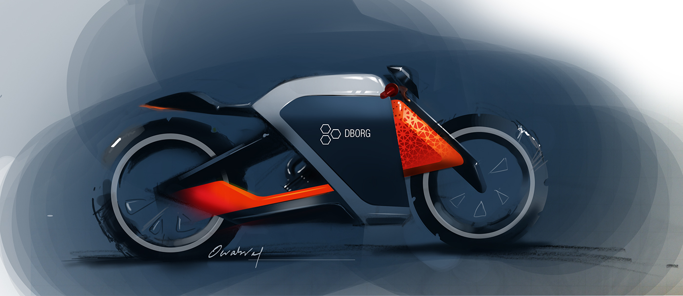 motorcycle concept motorbike Renderings ILLUSTRATION 