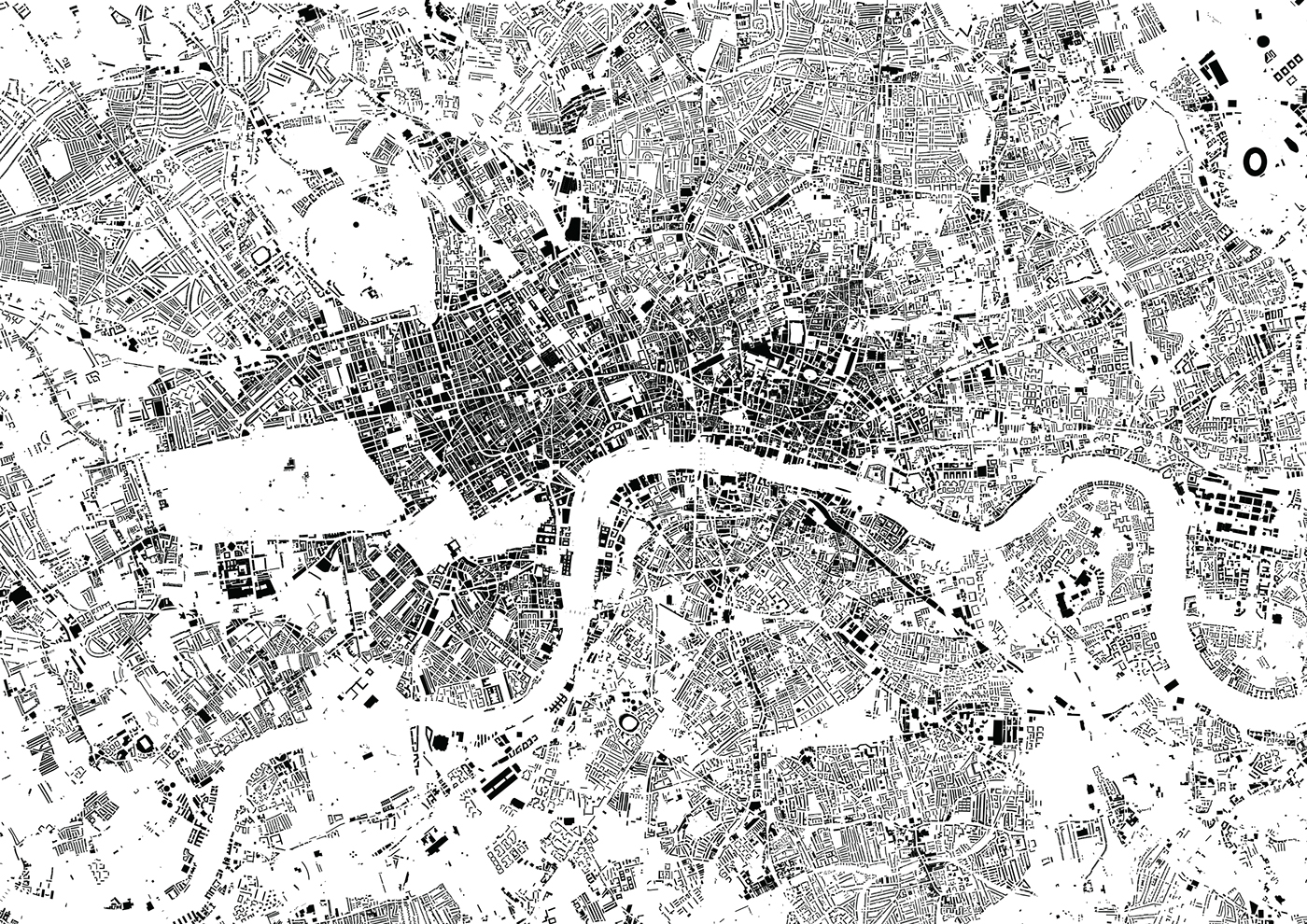 London art architecture Urban england Master Plan Figure Ground Nolli Nolli Map