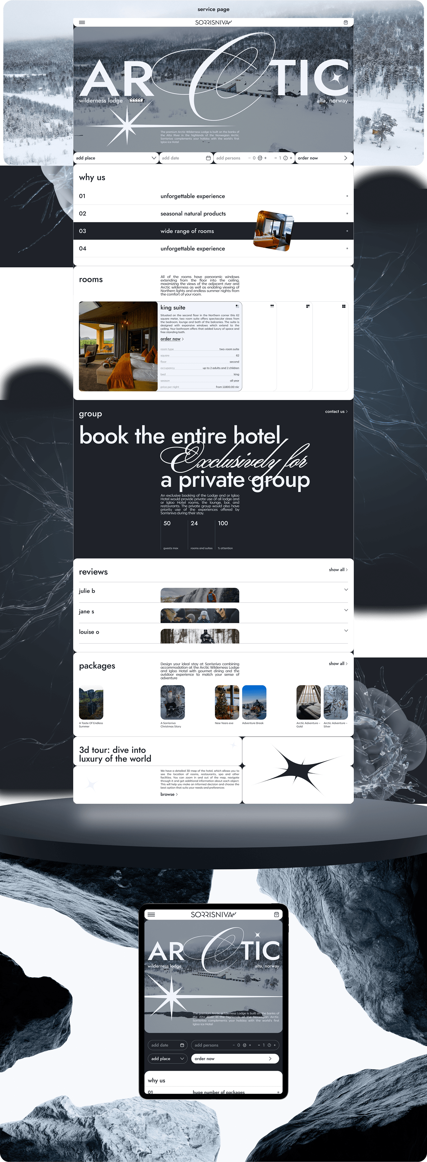 uprock ux/ui Web Design  веб-дизайн user interface user experience hotel corporate Nature