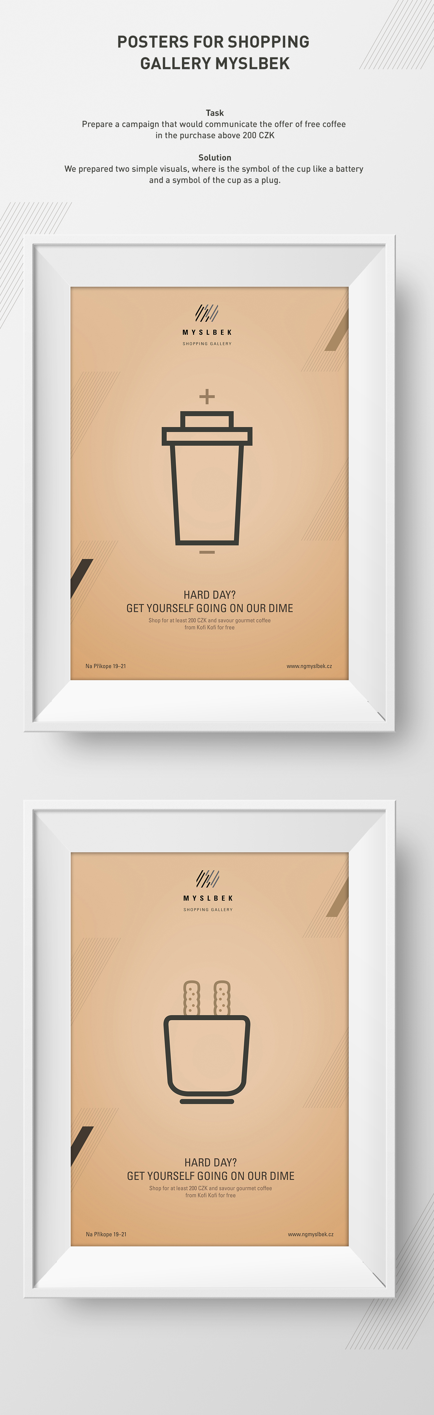 nydrle Coffee poster Roman Cihalik design Icon battery Plug print vector