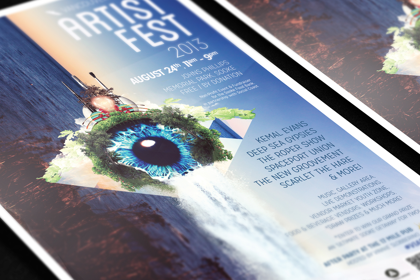 poster Ocean photoshop vancouver design eye Nature west coast artist festival