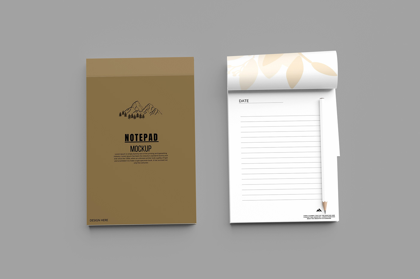 design designer graphic designgraphic Mockup notepad