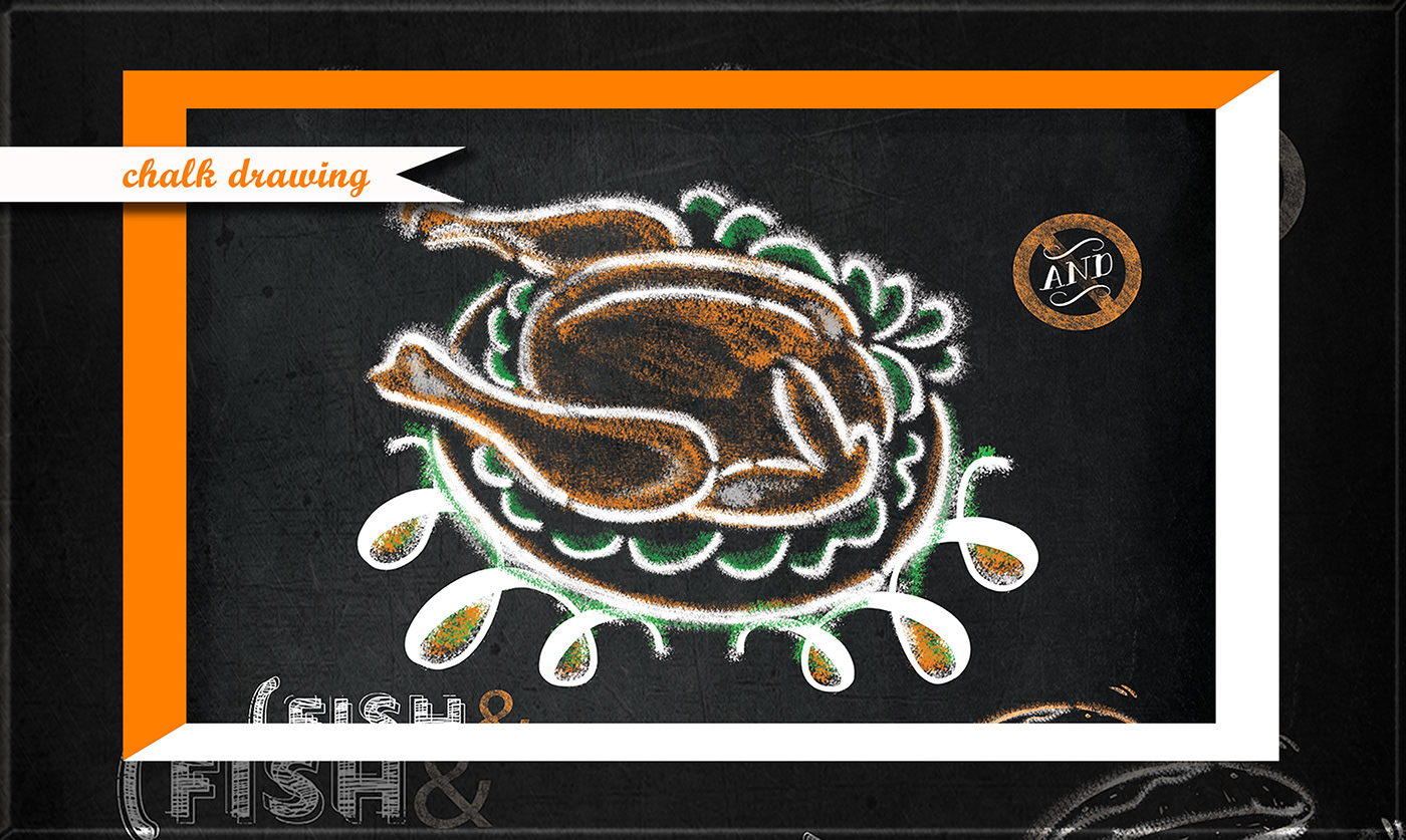 art chalk graphic creative #chalkdrawings #DigitalPainting #FastFood #graphicDesign #postres