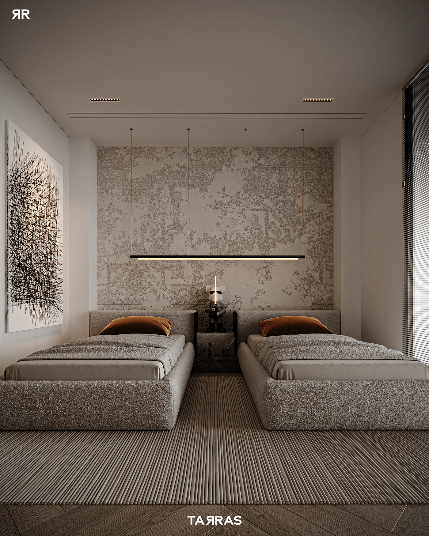 interior design  visualization architecture archviz CGI Render minimal bedroom Interior design