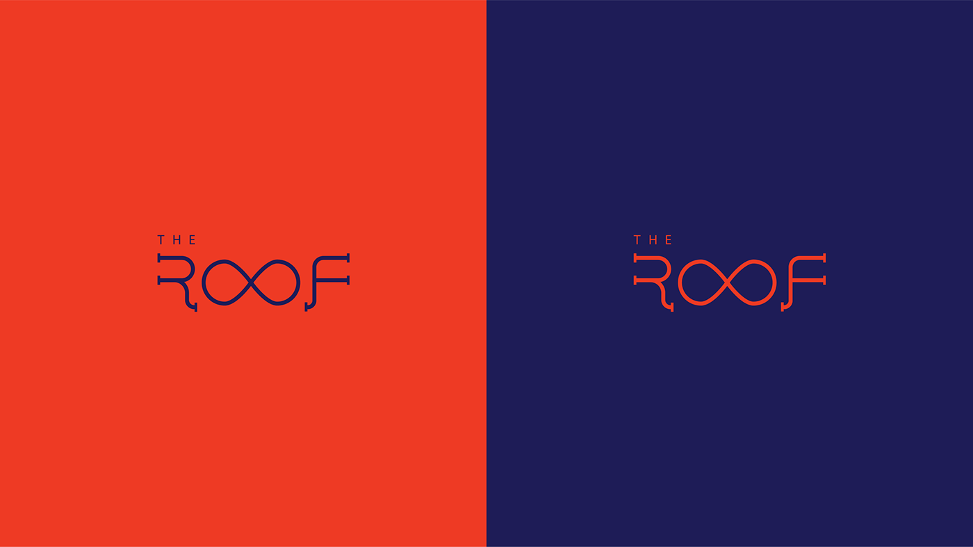 Retail infinity roof orange brand elegant logo book Smart blue