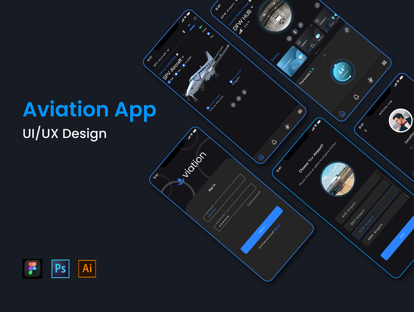 darkui design Figma IoT Mobile app product design  ui design uiux UIUX designer UX design