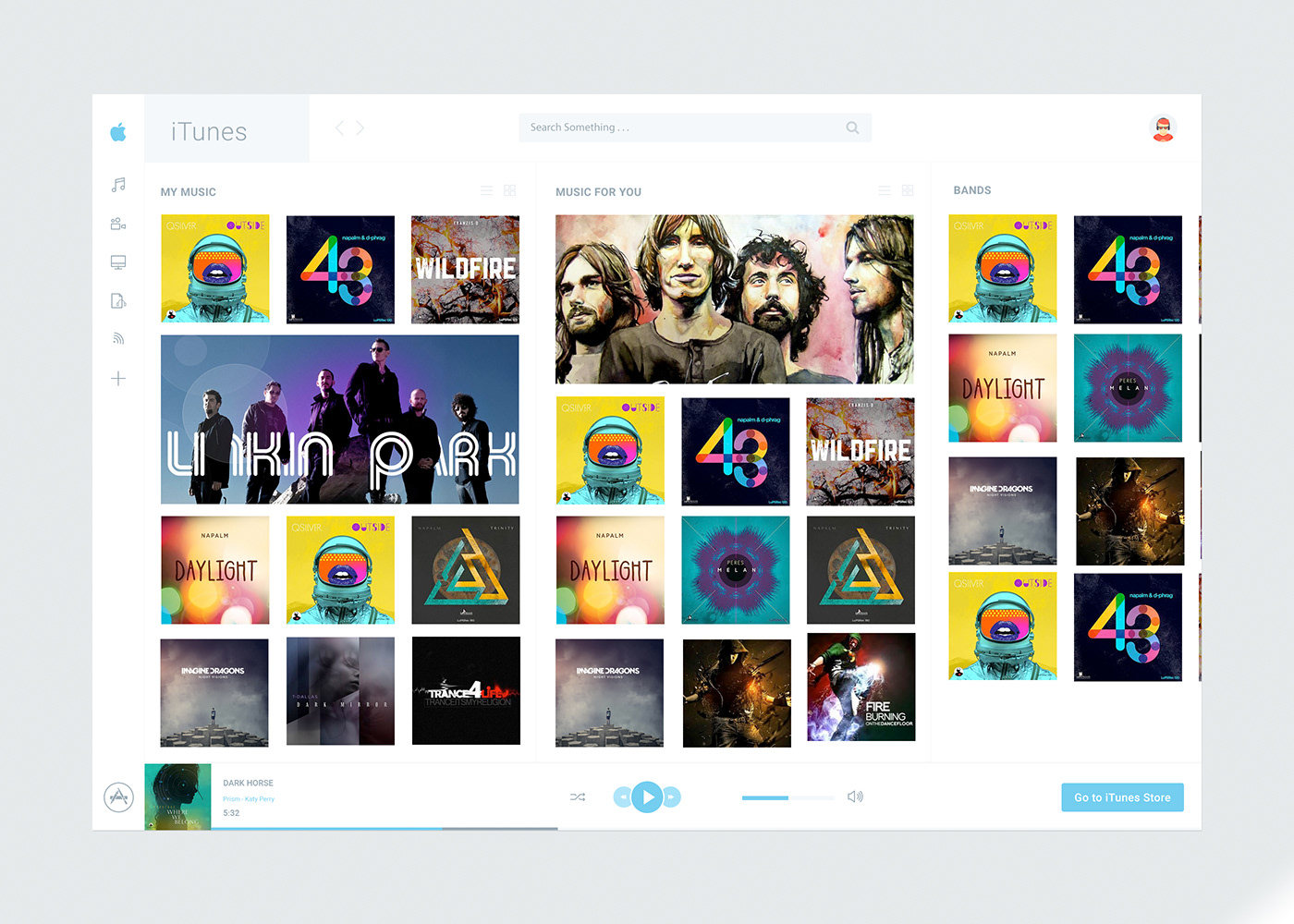 itunes music player Audio band club Event Radio Responsive Streaming