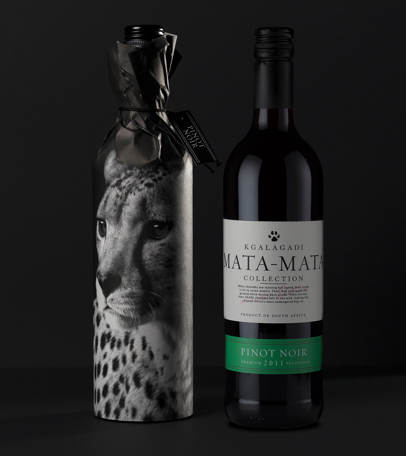 lion buck eagle leopard cheetah big five africa safari Label wine