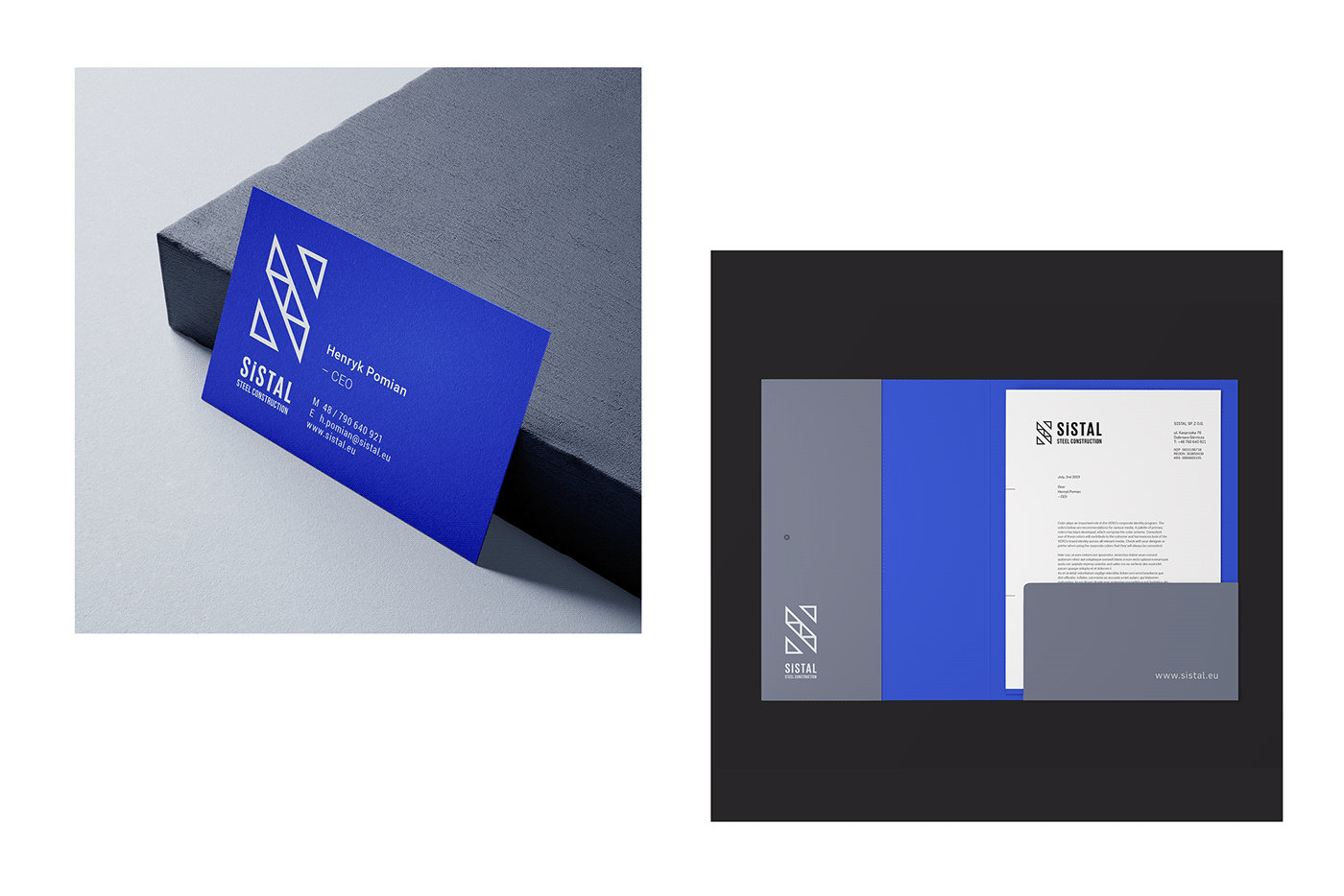 Approved layouts and visualisation of the primary elements of the SiSTAL stationery system.