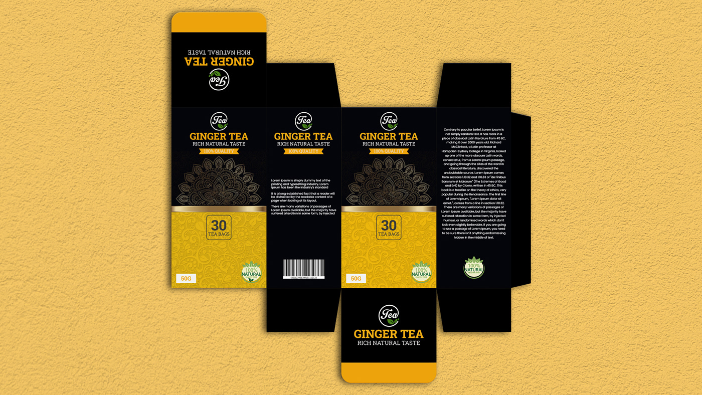 Label Mockup Packaging packaging design product design  tea