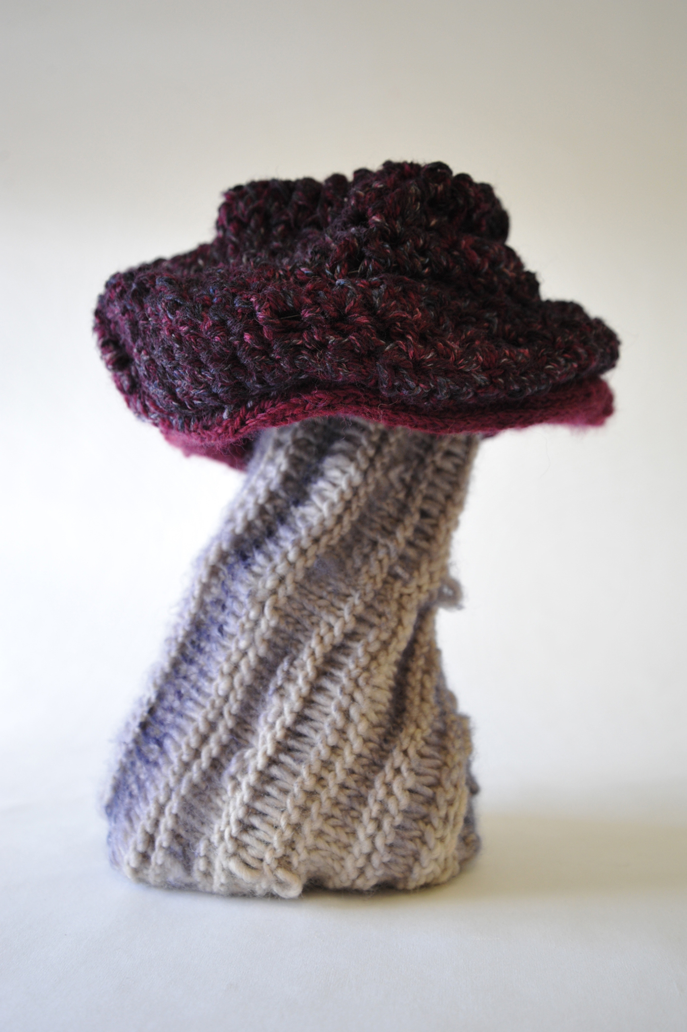 Foundations Spacial Dynamics yarn mushroom Fabric Dye crochet knitting Hand Knit