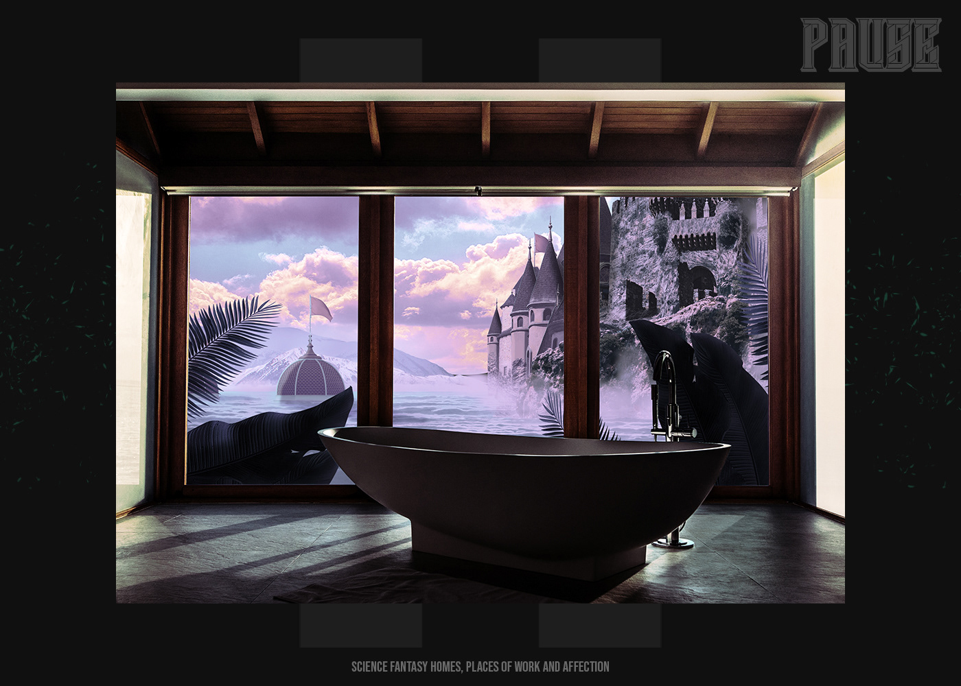 Interior science fiction Window dreamscape Digital Art  Photo Manipulation  fantasy art Dystopia scenery Landscape