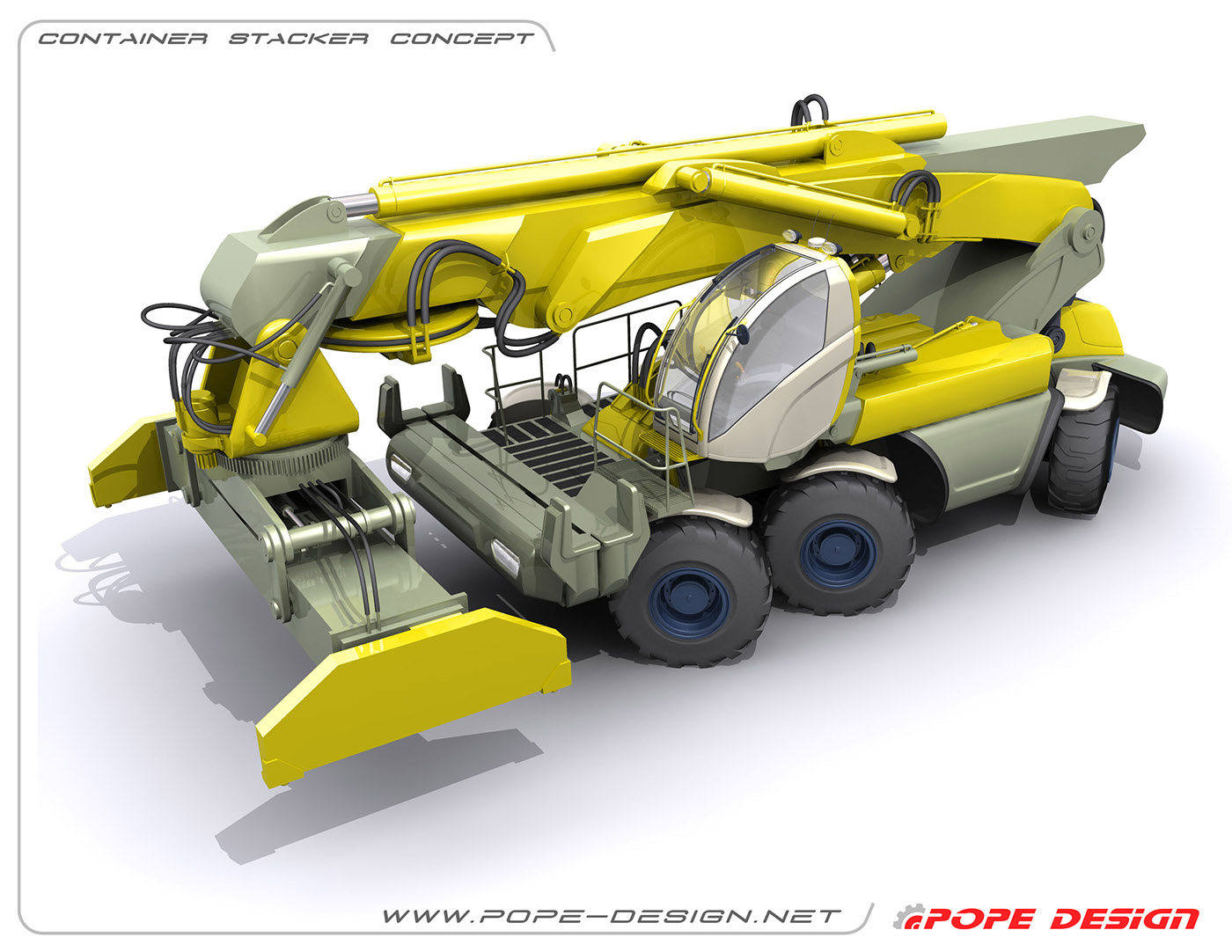 container stacker container handler container terminal concept