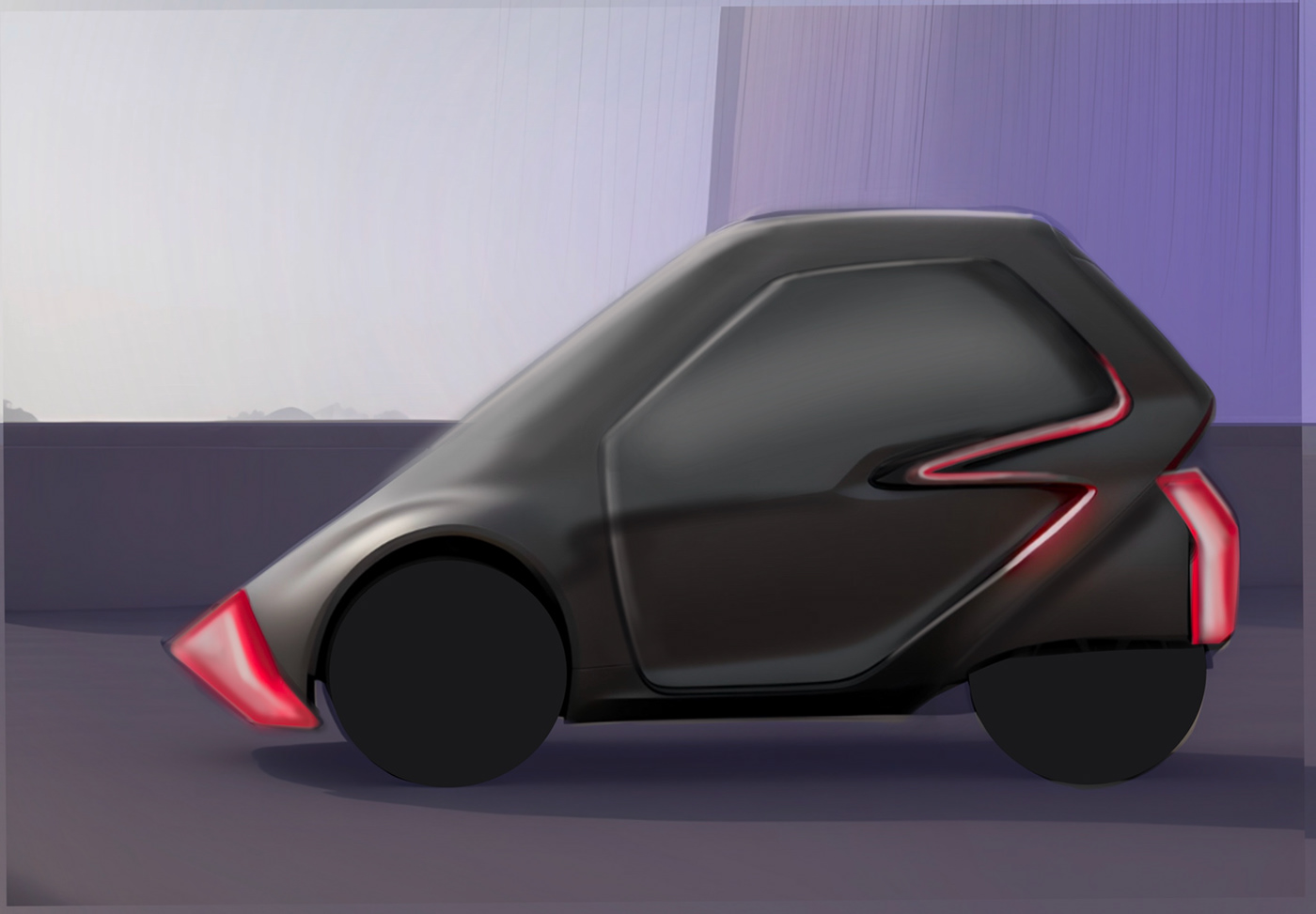 Transportation Design 2 Seater vehicle concept vehicle Automotive design industrial design  automotive  