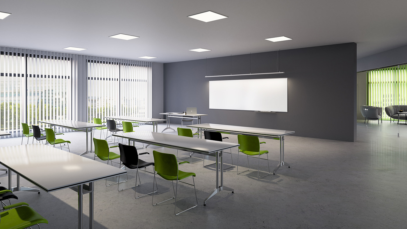 Adobe Portfolio asymmetrical blackboard Board classroom industrial design  Lamp led light whiteboard