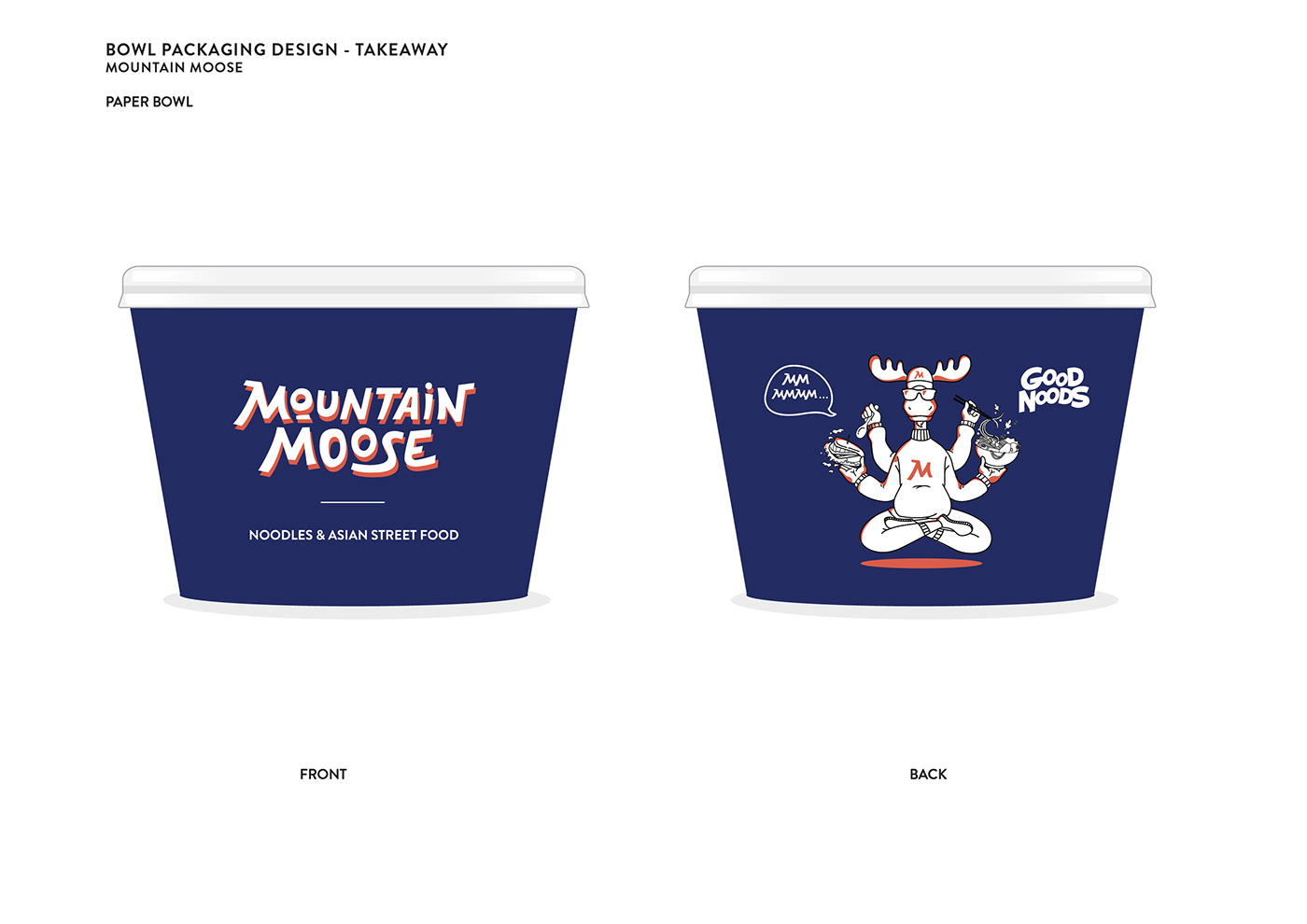 brand identity ILLUSTRATION  Character design  Logo Design Asian Food restaurant menu packaging design mascot logo moose