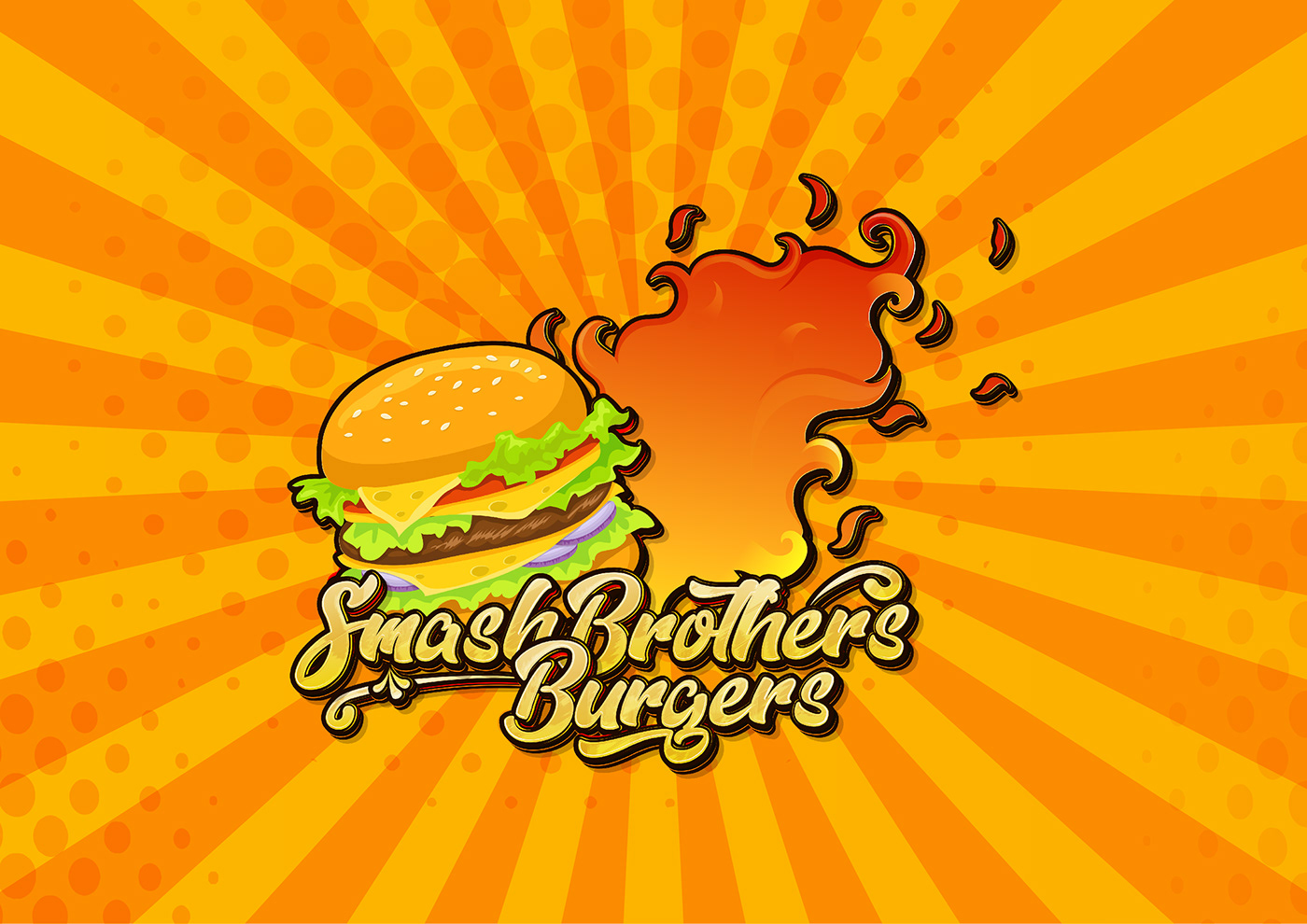 brand identity burger restaurant Social media post professional logo logo Logo Design logos Business Logo branding 