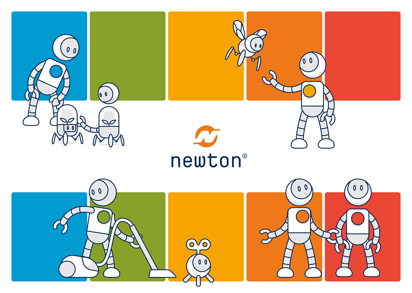 Mascot stem robot Socialmedia graphic design  kids learning Education Creative Direction  Character design 